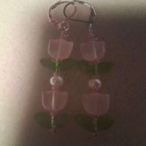 Double tiered tulip earrings
